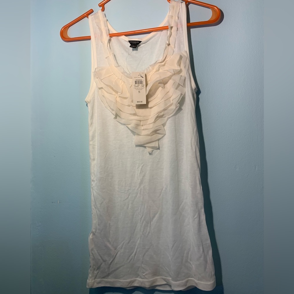 Ann Taylor tank top - cream colored, size small, tags on